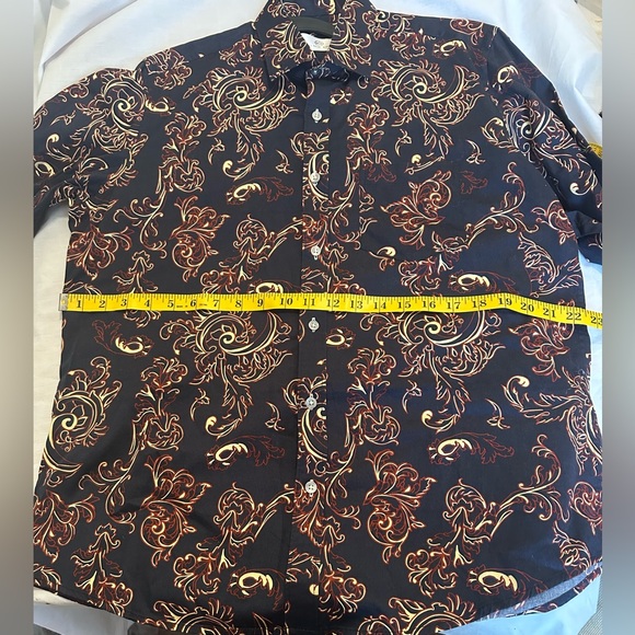 Kalmin Ross Elegant Black and Red Paisley Men's Shirt - Picture 6 of 9